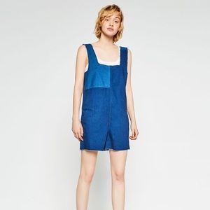 Zara Blue Denim Romper